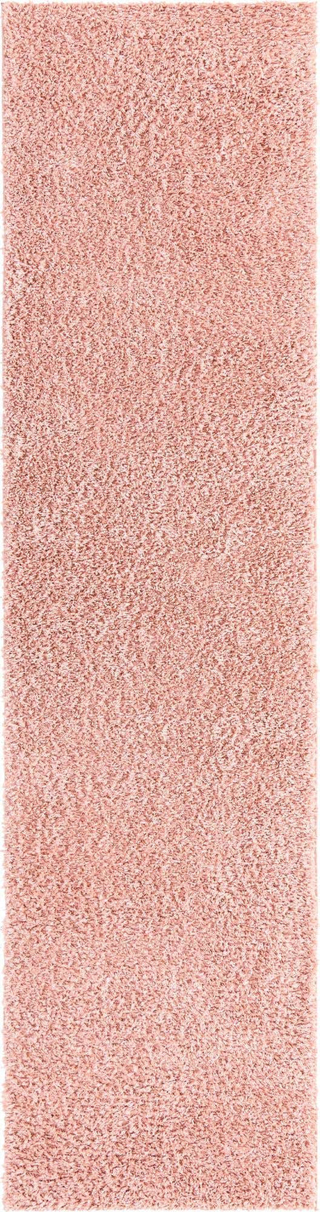 Dusty Rose 2' x 8' Davos Shag Runner Area Rug Thick Soft Touch Fluffy & Plush Shaggy Pile 100% Polypropylene Carpet for Living Dining Bedrooms Office for Sale at Rug Engine