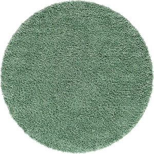 Sage 10' x 10' Davos Shag Round Area Rug Thick Soft Touch Fluffy & Plush Shaggy Pile 100% Polypropylene Carpet for Living Dining Bedrooms Office for Sale at Rug Engine
