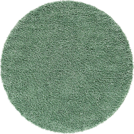 Sage 10' x 10' Davos Shag Round Area Rug Thick Soft Touch Fluffy & Plush Shaggy Pile 100% Polypropylene Carpet for Living Dining Bedrooms Office for Sale at Rug Engine