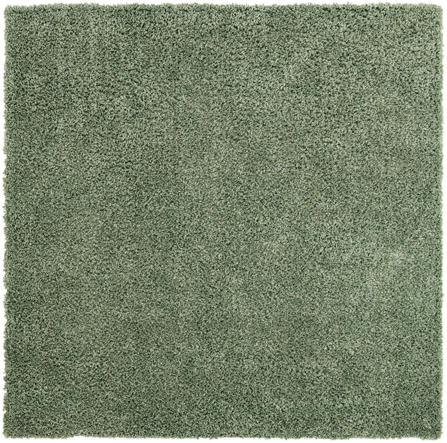 Sage 7' 1 x 7' 1 Davos Shag Square Area Rug Thick Soft Touch Fluffy & Plush Shaggy Pile 100% Polypropylene Carpet for Living Dining Bedrooms Office for Sale at Rug Engine
