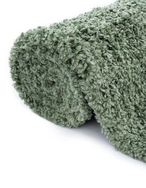Sage 7' 10 x 10' Davos Shag Oval Area Rug Thick Soft Touch Fluffy & Plush Shaggy Pile 100% Polypropylene Carpet for Living Dining Bedrooms Office for Sale at Rug Engine
