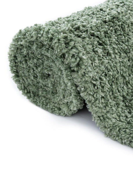 Sage 7' 10 x 10' Davos Shag Oval Area Rug Thick Soft Touch Fluffy & Plush Shaggy Pile 100% Polypropylene Carpet for Living Dining Bedrooms Office for Sale at Rug Engine
