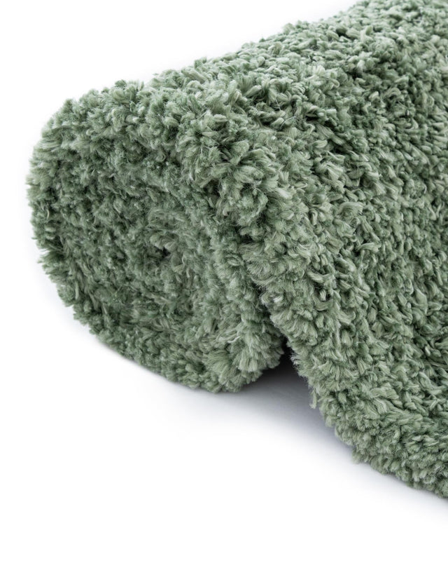 Sage 7' 10 x 10' Davos Shag Oval Area Rug Thick Soft Touch Fluffy & Plush Shaggy Pile 100% Polypropylene Carpet for Living Dining Bedrooms Office for Sale at Rug Engine
