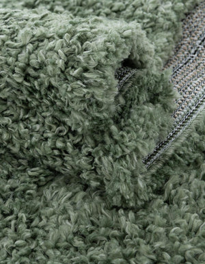 Sage 7' 10 x 10' Davos Shag Oval Area Rug Thick Soft Touch Fluffy & Plush Shaggy Pile 100% Polypropylene Carpet for Living Dining Bedrooms Office for Sale at Rug Engine