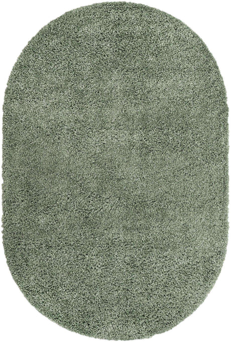 Sage 5' x 8' Davos Shag Oval Rug