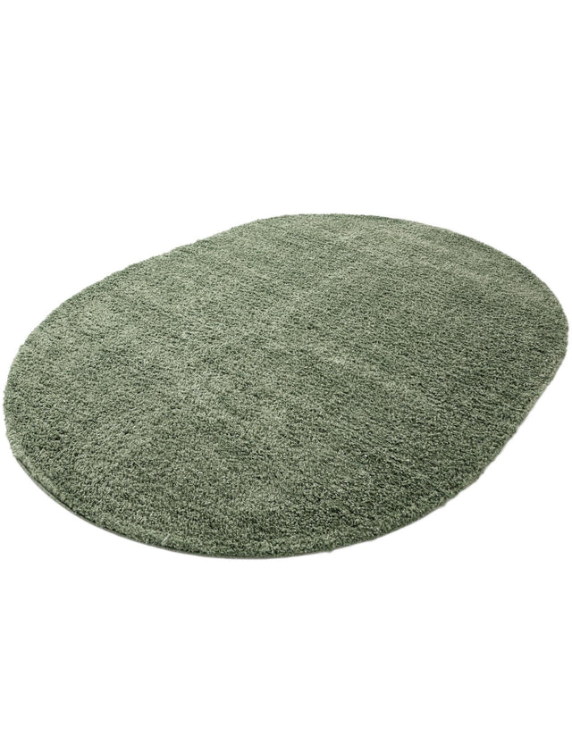 Sage 7' 10 x 10' Davos Shag Oval Area Rug Thick Soft Touch Fluffy & Plush Shaggy Pile 100% Polypropylene Carpet for Living Dining Bedrooms Office for Sale at Rug Engine
