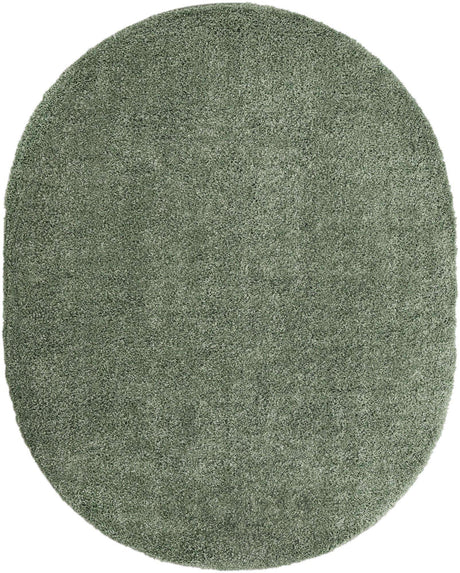 Sage 7' 10 x 10' Davos Shag Oval Area Rug Thick Soft Touch Fluffy & Plush Shaggy Pile 100% Polypropylene Carpet for Living Dining Bedrooms Office for Sale at Rug Engine