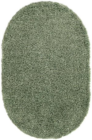 Sage 3' 1 x 5' 3 Davos Shag Oval Area Rug Thick Soft Touch Fluffy & Plush Shaggy Pile 100% Polypropylene Carpet for Living Dining Bedrooms Office for Sale at Rug Engine