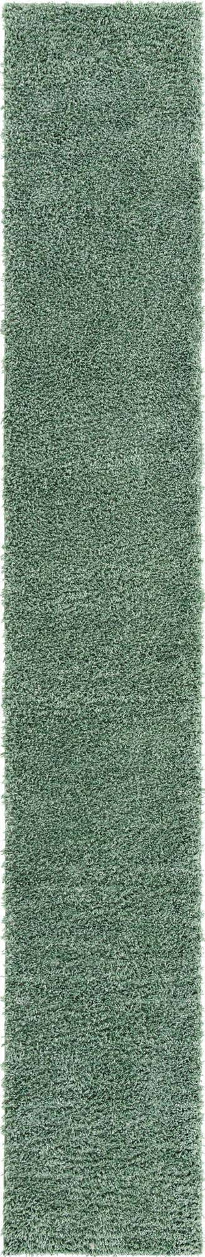 Sage 2' 7 x 16' 5 Davos Shag Runner Area Rug Thick Soft Touch Fluffy & Plush Shaggy Pile 100% Polypropylene Carpet for Living Dining Bedrooms Office for Sale at Rug Engine