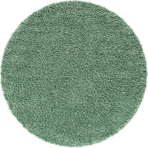 Sage 2' x 2' Davos Shag Round Area Rug Thick Soft Touch Fluffy & Plush Shaggy Pile 100% Polypropylene Carpet for Living Dining Bedrooms Office for Sale at Rug Engine