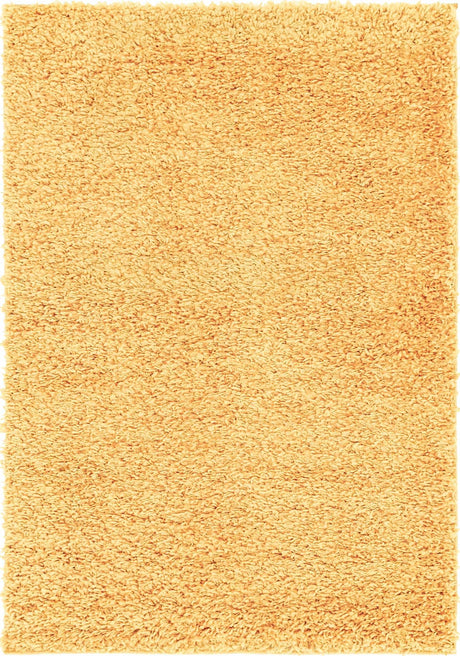 Sun Yellow 10' x 14' 1 Davos Shag Rectangle Area Rug Thick Soft Touch Fluffy & Plush Shaggy Pile 100% Polypropylene Carpet for Living Dining Bedrooms Office for Sale at Rug Engine