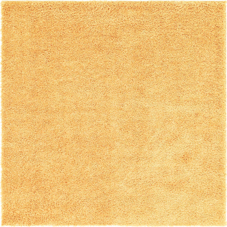 Sun Yellow 7' 1 x 7' 1 Davos Shag Square Area Rug Thick Soft Touch Fluffy & Plush Shaggy Pile 100% Polypropylene Carpet for Living Dining Bedrooms Office for Sale at Rug Engine