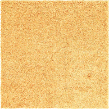 Sun Yellow 5' 3 x 5' 3 Davos Shag Square Area Rug Thick Soft Touch Fluffy & Plush Shaggy Pile 100% Polypropylene Carpet for Living Dining Bedrooms Office for Sale at Rug Engine