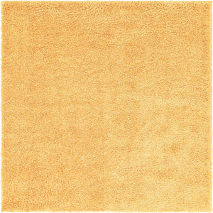 Sun Yellow 3' 1 x 3' 1 Davos Shag Square Area Rug Thick Soft Touch Fluffy & Plush Shaggy Pile 100% Polypropylene Carpet for Living Dining Bedrooms Office for Sale at Rug Engine