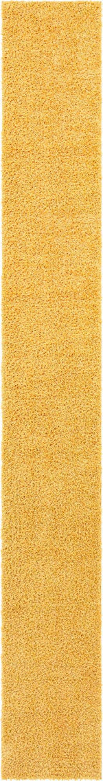 Sun Yellow 2' 7 x 20' Davos Shag Runner Area Rug Thick Soft Touch Fluffy & Plush Shaggy Pile 100% Polypropylene Carpet for Living Dining Bedrooms Office for Sale at Rug Engine