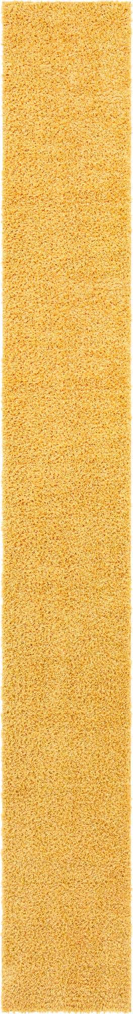 Sun Yellow 2' 7 x 20' Davos Shag Runner Area Rug Thick Soft Touch Fluffy & Plush Shaggy Pile 100% Polypropylene Carpet for Living Dining Bedrooms Office for Sale at Rug Engine