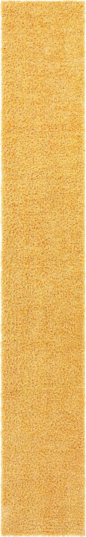 Sun Yellow 2' 7 x 16' 5 Davos Shag Runner Area Rug Thick Soft Touch Fluffy & Plush Shaggy Pile 100% Polypropylene Carpet for Living Dining Bedrooms Office for Sale at Rug Engine