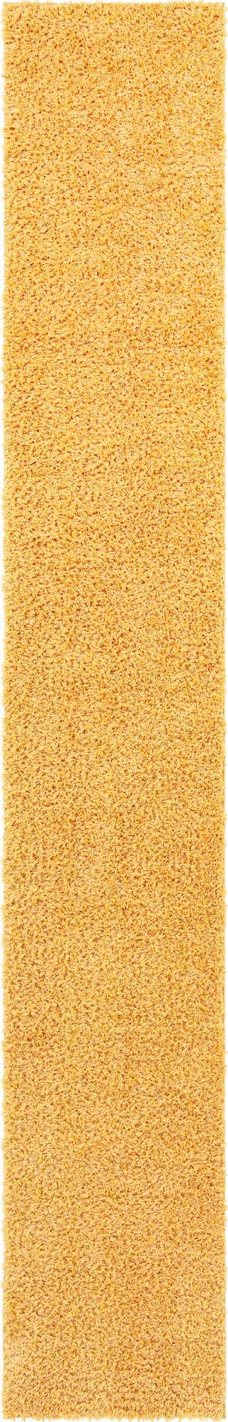 Sun Yellow 2' 7 x 16' 5 Davos Shag Runner Area Rug Thick Soft Touch Fluffy & Plush Shaggy Pile 100% Polypropylene Carpet for Living Dining Bedrooms Office for Sale at Rug Engine