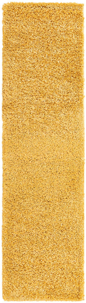 Sun Yellow 2' x 8' Davos Shag Runner Area Rug Thick Soft Touch Fluffy & Plush Shaggy Pile 100% Polypropylene Carpet for Living Dining Bedrooms Office for Sale at Rug Engine