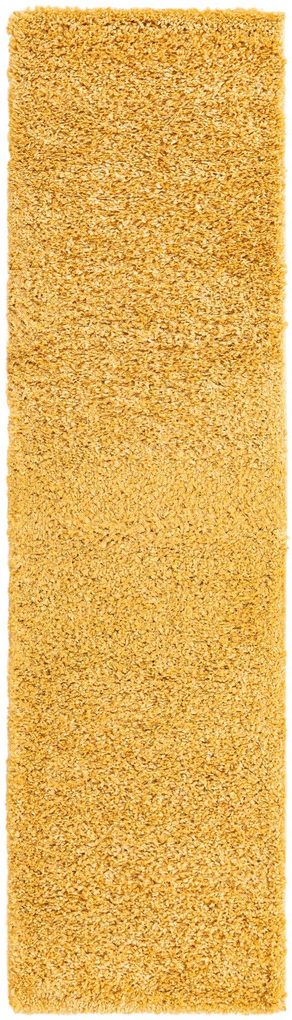 Sun Yellow 2' x 8' Davos Shag Runner Area Rug Thick Soft Touch Fluffy & Plush Shaggy Pile 100% Polypropylene Carpet for Living Dining Bedrooms Office for Sale at Rug Engine