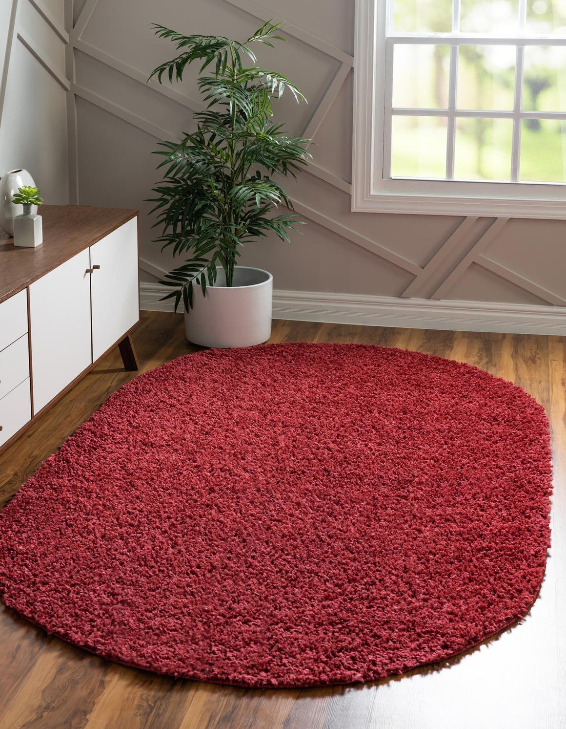 Poppy 3' 1 x 5' 3 Davos Shag Oval Area Rug Thick Soft Touch Fluffy & Plush Shaggy Pile 100% Polypropylene Carpet for Living Dining Bedrooms Office for Sale at Rug Engine