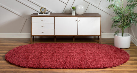 Poppy 7' 10 x 10' Davos Shag Oval Area Rug Thick Soft Touch Fluffy & Plush Shaggy Pile 100% Polypropylene Carpet for Living Dining Bedrooms Office for Sale at Rug Engine