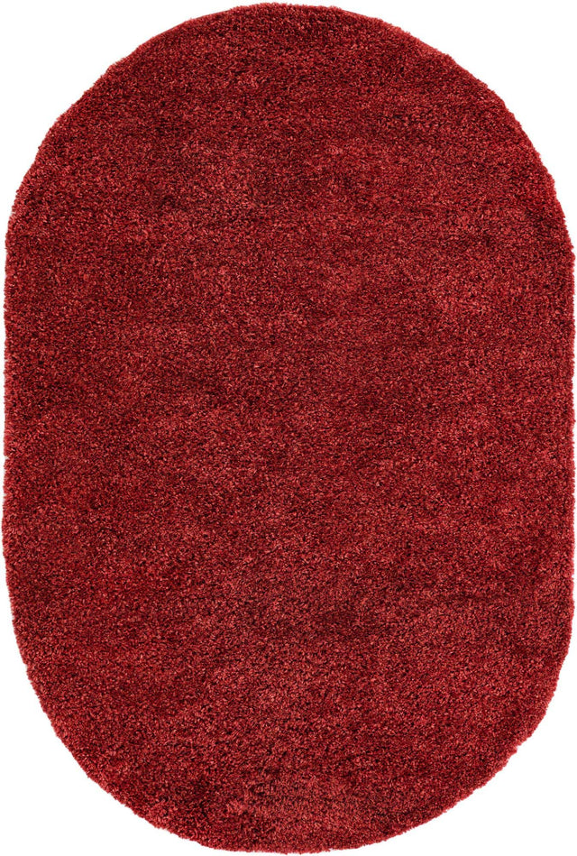 Poppy 5' 3 x 8' Davos Shag Oval Area Rug Thick Soft Touch Fluffy & Plush Shaggy Pile 100% Polypropylene Carpet for Living Dining Bedrooms Office for Sale at Rug Engine