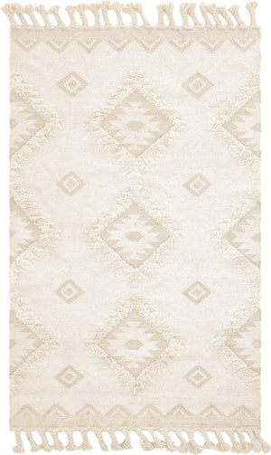 Ivory 1' 6 x 1' 6 Mesa Sample Area Rug 100% Wool Geometric All Natural Carpet for Living, Dining, Office, Bedrooms, Dorms, Kitchens for Sale at Rug Engine
