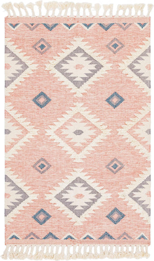 Pink 1' 6 x 1' 6 Mesa Sample Area Rug 100% Wool Geometric All Natural Carpet for Living, Dining, Office, Bedrooms, Dorms, Kitchens for Sale at Rug Engine