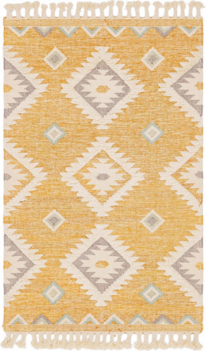 Gold 1' 6 x 1' 6 Mesa Sample Area Rug 100% Wool Geometric All Natural Carpet for Living, Dining, Office, Bedrooms, Dorms, Kitchens for Sale at Rug Engine