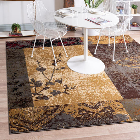 Beige 7' 10 x 7' 10 Barista Square Area Rug 100% Polypropylene Abstract Modern Geometric Carpet for Living Room Dining Office Dorm Room Decor for Sale at Rug Engine