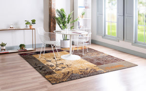 Beige 7' 10 x 7' 10 Barista Square Area Rug 100% Polypropylene Abstract Modern Geometric Carpet for Living Room Dining Office Dorm Room Decor for Sale at Rug Engine