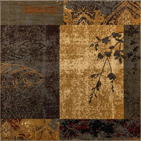 Beige 7' 10 x 7' 10 Barista Square Area Rug 100% Polypropylene Abstract Modern Geometric Carpet for Living Room Dining Office Dorm Room Decor for Sale at Rug Engine
