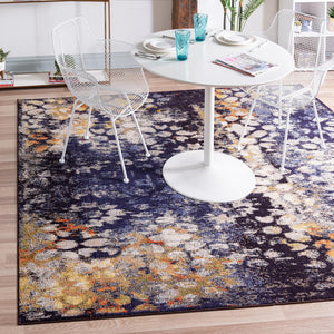 Navy Blue 8' x 8' Vita Square Area Rug