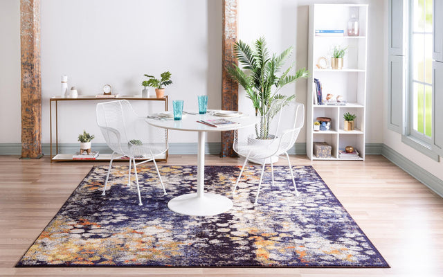 Navy Blue 6' x 6' Vita Square Area Rug