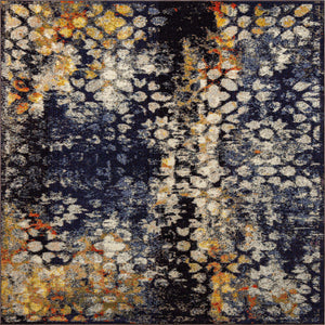 Navy Blue 8' x 8' Vita Square Area Rug