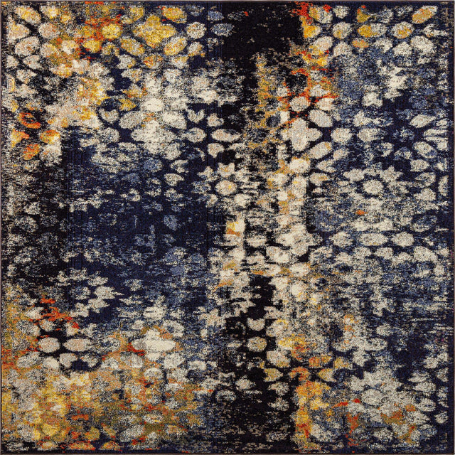 Navy Blue 8' x 8' Vita Square Area Rug