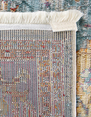 Light Blue 5' x 5' Baracoa Square Area Rug 100% Polypropylene Distressed Vintage Living Dining Room Office Traditional Carpet for Sale at Rug Engine