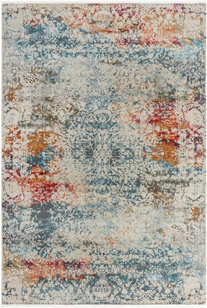 Cream 10' x 14' Baracoa Rectangle Area Rug 100% Polypropylene Distressed Vintage Living Dining Room Office Traditional Carpet for Sale at Rug Engine