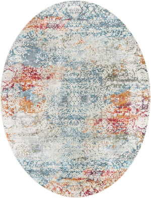 Cream 7' 10 x 10' Baracoa Oval Area Rug 100% Polypropylene Distressed Vintage Living Dining Room Office Traditional Carpet for Sale at Rug Engine