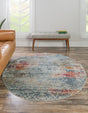 Cream 2' x 3' 1 Baracoa Oval Area Rug 100% Polypropylene Distressed Vintage Living Dining Room Office Traditional Carpet for Sale at Rug Engine