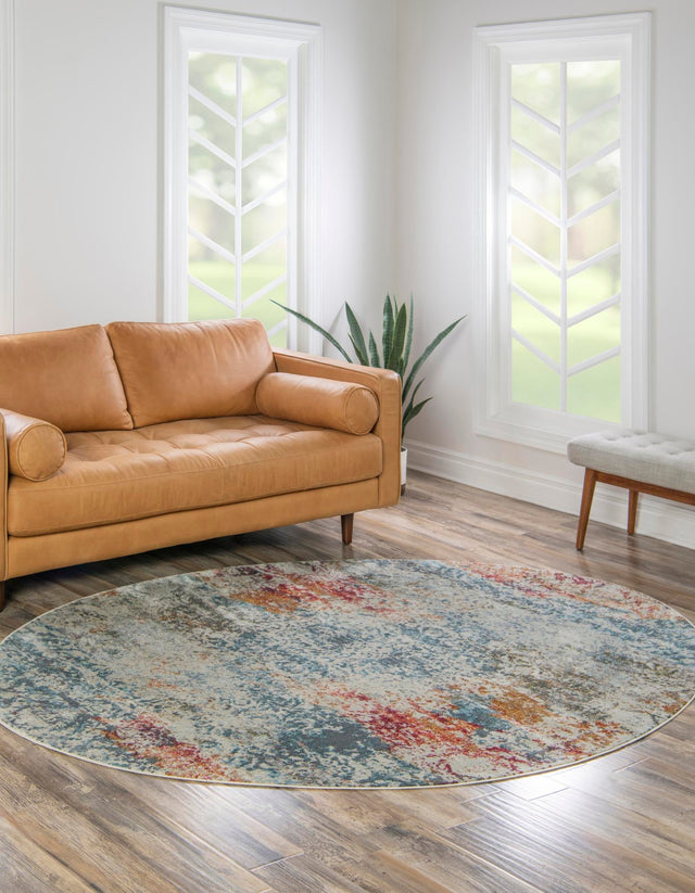 Cream 3' 3 x 5' 3 Baracoa Oval Area Rug 100% Polypropylene Distressed Vintage Living Dining Room Office Traditional Carpet for Sale at Rug Engine