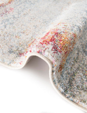 Cream 2' x 3' 1 Baracoa Oval Area Rug 100% Polypropylene Distressed Vintage Living Dining Room Office Traditional Carpet for Sale at Rug Engine
