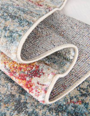 Cream 4' 3 x 4' 3 Baracoa Octagon Area Rug 100% Polypropylene Distressed Vintage Living Dining Room Office Traditional Carpet for Sale at Rug Engine