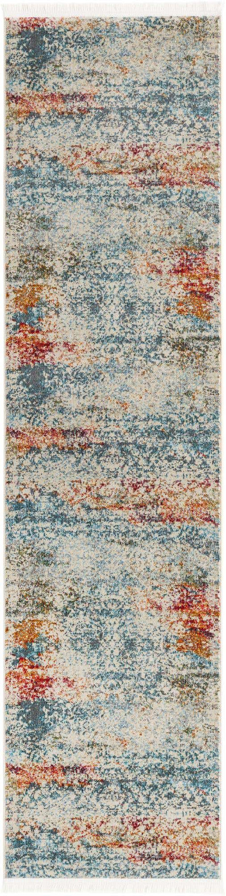 Cream 2' 2 x 8' Baracoa Runner Area Rug 100% Polypropylene Distressed Vintage Living Dining Room Office Traditional Carpet for Sale at Rug Engine