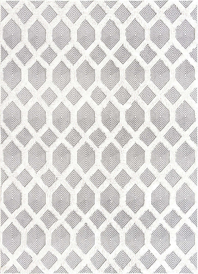 Anthracite Gray 6' 4 x 9' Sabrina Soto Casa Rectangle Area Rug 100% Cotton Geometric Pattern All Natural Material Eco Friendly Carpet for Sale at Rug Engine