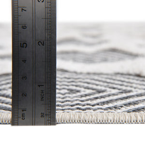 Anthracite Gray 6' 4 x 9' Sabrina Soto Casa Rectangle Area Rug 100% Cotton Geometric Pattern All Natural Material Eco Friendly Carpet for Sale at Rug Engine