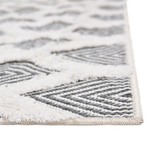 Anthracite Gray 6' 4 x 9' Sabrina Soto Casa Rectangle Area Rug 100% Cotton Geometric Pattern All Natural Material Eco Friendly Carpet for Sale at Rug Engine