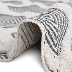 Anthracite Gray 8' 3 x 10' Sabrina Soto Casa Rectangle Area Rug 100% Cotton Geometric Pattern All Natural Material Eco Friendly Carpet for Sale at Rug Engine