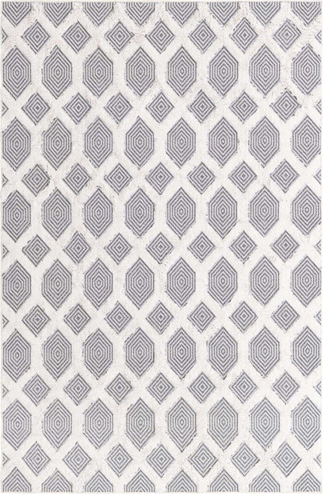 Anthracite Gray 5' 3 x 8' Sabrina Soto Casa Rectangle Area Rug 100% Cotton Geometric Pattern All Natural Material Eco Friendly Carpet for Sale at Rug Engine